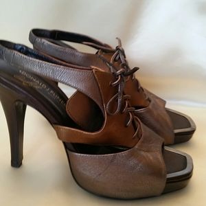 Donald J Pliner Metallic Leather Heels